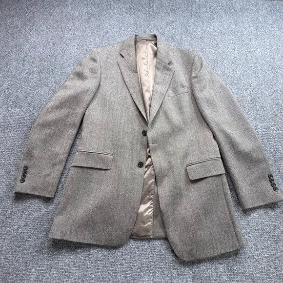 Jos. A. Bank Blazer Mens 40L Wool Beige Tan Two-Button Notch Lapel Business - Picture 6 of 16